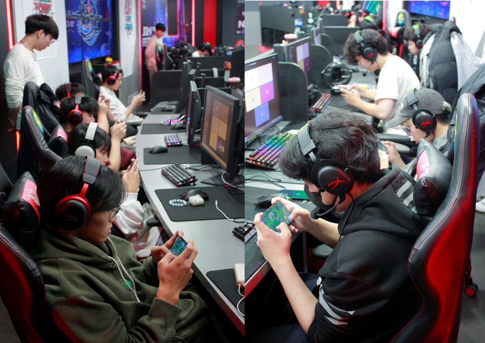 傳說對決,選手們正屏氣凝神專心地進行賽事