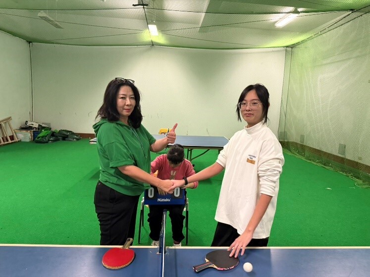 圖5-6 同學們以球會友,互相切磋