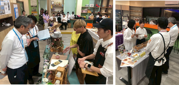 專題發表學生向專業評審介紹產品設計理念