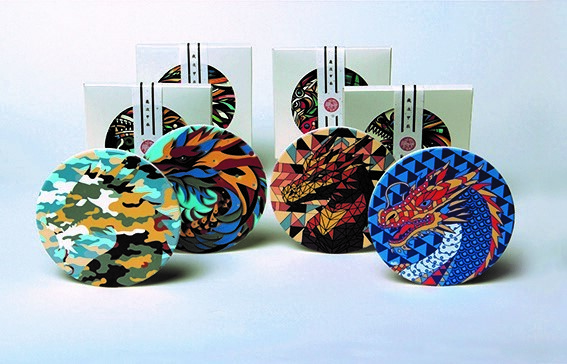 作品「Dragons in Taiwanese Floral Tiles」